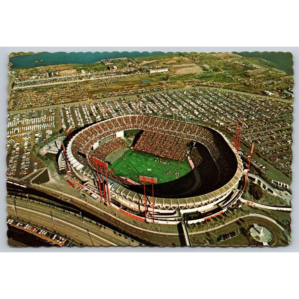 Vtg Postcard Candlestick Park San Francisco Giants 49ers Remodeled Aerial View